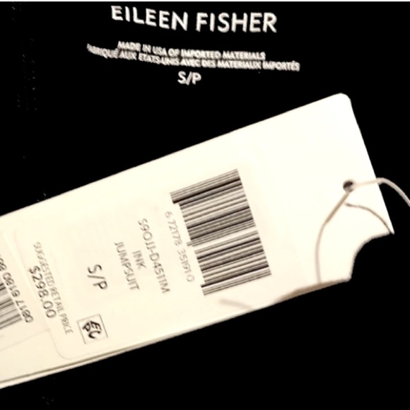 NWT $298 Eileen Fisher Vintage Jumpsuit Small 6 8 Cropped Soft V Neck Sleeveless - Picture 11 of 16